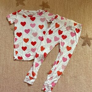 Angel Dear Red and Pink Heart Pajama Set